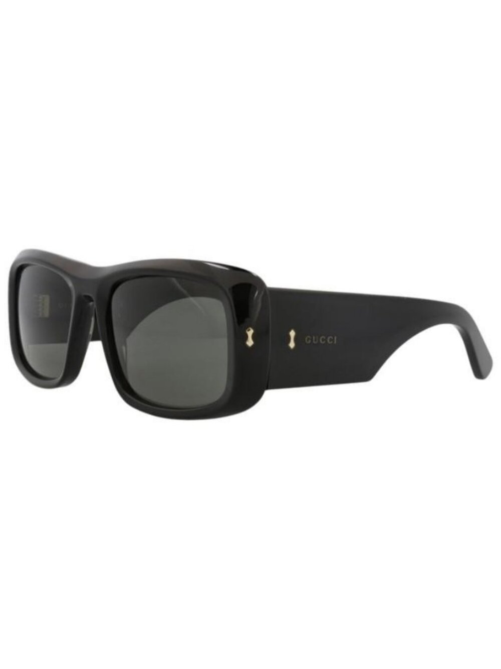 New Gucci Mens Square/Rectangle Black Black Grey Fashion Designer Sunglasses